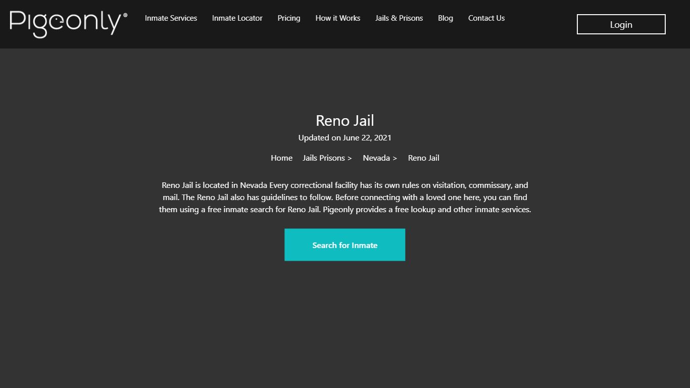 Reno Jail Inmate Search | Nevada