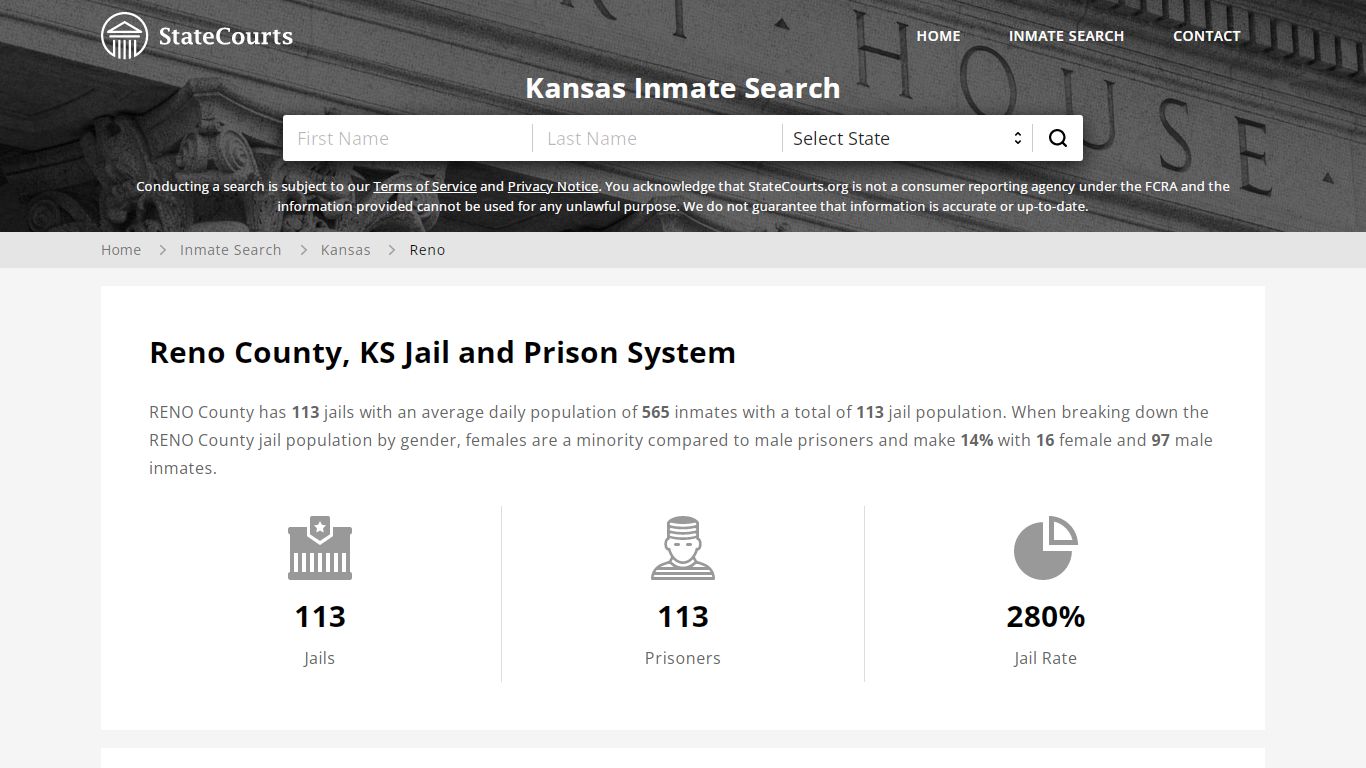 Reno County, KS Inmate Search - StateCourts